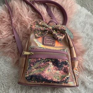 Minnie Mouse EARidescent Mini Backpack by Loungefly